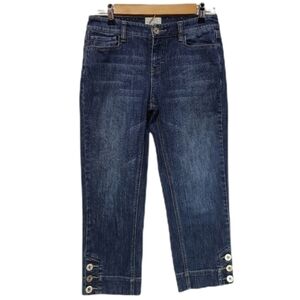 White House Black Market Soft Denim Blanc Cropped Jeans Size 2